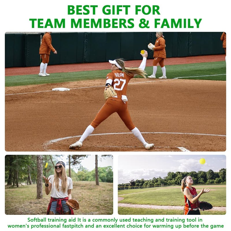 Spin Right Softball Spinner Fastpitch Softball Spinner 12 بوصة معدات تدريب الكرة اللينة لإبريق القاذف العلوي، معدات مساعدة للتدريب على ممارسة الرياضة، الكرات اللينة وبرنامج جامعي أعلى - Image 4